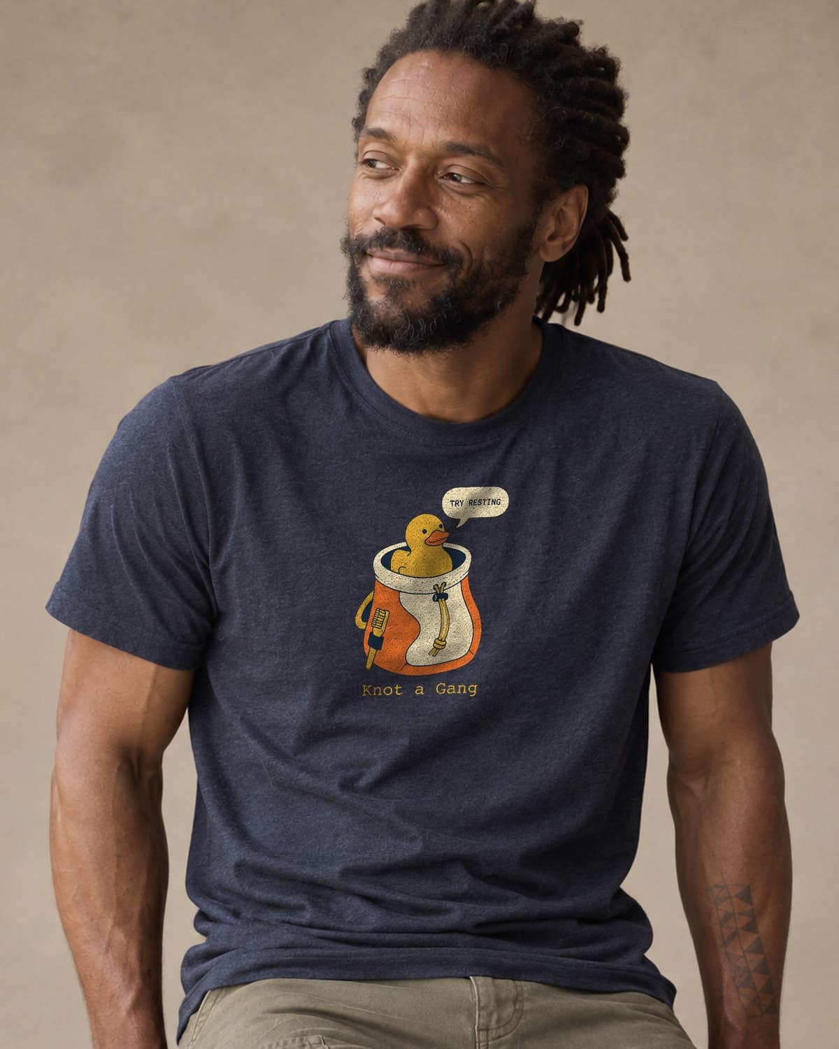 Rubber Duck Beta in Midnight Navy — men’s studio photo