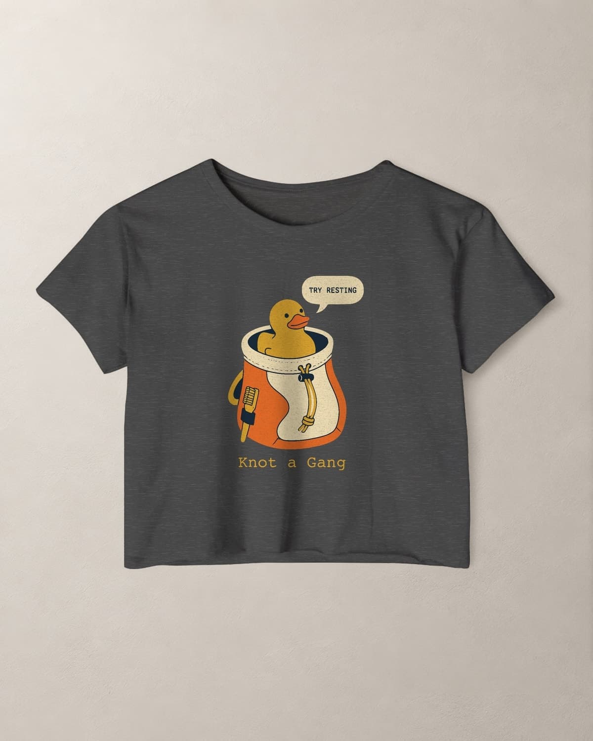 Rubber Duck Beta in Charcoal — garment front
