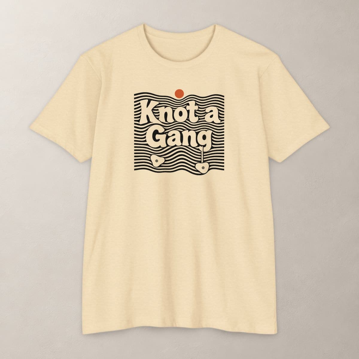 Front view of the Cream Double Take T-shirt.