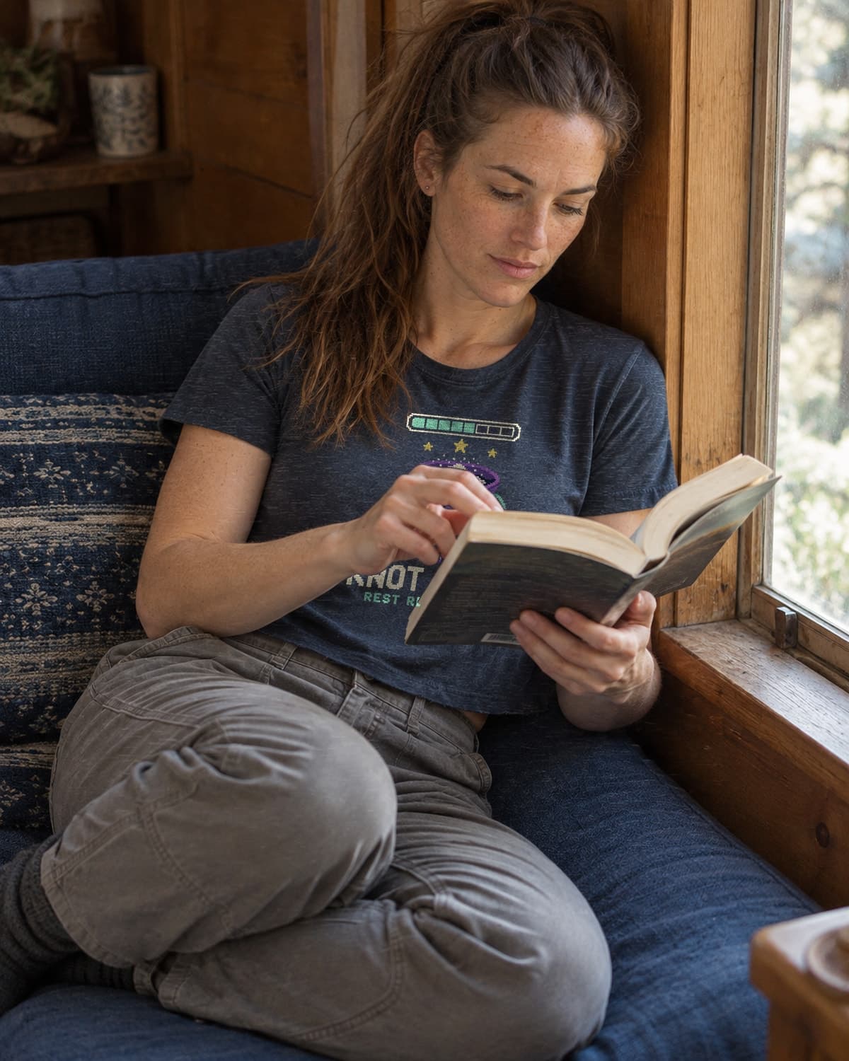 Rest Restores Mana in Antique Denim — women’s lifestyle photo