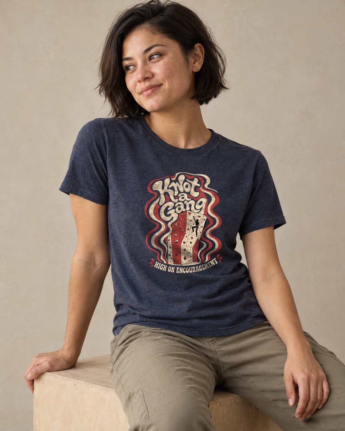 High on Encouragement in Midnight Navy — women’s studio photo